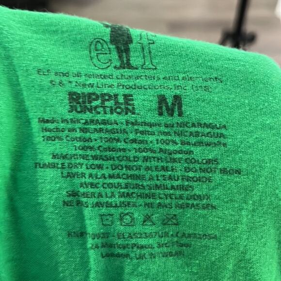 Unisex Kids Elf Green Graphic Short Sleeve Crewneck Tee Shirt Size Medium - Picture 6 of 7